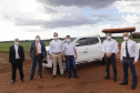 Visita do grupo técnico ao ponto de ligação da nova Ferroeste com a malha oeste.
Foto Gilson Abreu/AEN