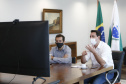 O governador Carlos Massa Ratinho Junior afirmou nesta quinta-feira (25) que a nova modalidade de ensino dos Colégios Cívico-Militares do Paraná (CCM-PR), que começa a ser implantada neste ano letivo em 197 escolas da rede pública estadual, será referência para uma nova geração de estudantes.  -  Curitiba, 25/03/2021  -  Foto: Jonathan Campos/AEN