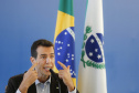 O governador Carlos Massa Ratinho Junior e o secretário estadual da Educação e do Esporte, Renato Feder, lançam  o EduTech, um programa que oferece aos alunos da rede estadual cursos gratuitos de programação, games e animação. Foram 65 mil estudantes inscritos, formando 689 turmas.Foto: Jonathan Campos/AEN