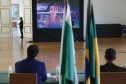 O governador Carlos Massa Ratinho Junior e o secretário estadual da Educação e do Esporte, Renato Feder, lançam  o EduTech, um programa que oferece aos alunos da rede estadual cursos gratuitos de programação, games e animação. Foram 65 mil estudantes inscritos, formando 689 turmas.Foto: Jonathan Campos/AEN