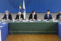 As pequenas e microempresas paranaenses dos segmentos mais afetados pela pandemia receberão um auxílio emergencial do Governo do Estado. O anúncio foi feito na manhã desta terça-feira (6) pelo governador Carlos Massa Ratinho Junior em um encontro com deputados estaduais, chefes de outros Poderes e representantes do setor produtivo.  Foto:Gilson Abreu/AEN