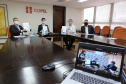 A Copel firmou um convênio de cooperação técnica com a ANDE, empresa de energia do Paraguai, para trocar experiências e conhecimento nas áreas de distribuição, geração, comercialização e transmissão de energia. O acordo foi assinado na manhã desta segunda-feira (12), em reunião virtual realizada com diretores das duas empresas.  Foto: Valdenir Daniel Cavalheiro