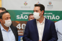 O governador Carlos Massa Ratinho Junior visita nesta quarta-feira (14) o Hospital Regional São Sebastião, na Lapa. A Secretaria de Estado da Saúde disponibiliza seis leitos de UTI no hospital.  A unidade já conta com 40 leitos de enfermaria na estratégia de combate à Covid-19.  14/04/2021 - Foto: Geraldo Bubniak/AEN