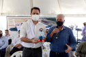 O governador Carlos Massa Ratingo Junior participou nesta quinta-feira (22) da entrega de um novo frigorífico para abate e processamento de peixes em Alvorada do Sul, no Norte Pioneiro.  -  Alvorada do Sul, 22/04/2021  -  Foto: Ari Dias/AEN