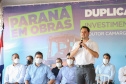 O governador Carlos Massa Ratinho Junior participou nesta quinta-feira (22) do lançamento da pedra fundamental das novas obras de duplicação da PR-323, no Noroeste do Estado. O trecho que recebe as intervenções tem 6,3 quilômetros, entre Doutor Camargo e o Rio Ivaí, com investimento de R$ 38,3 milhões, fruto da parceria com o Banco Interamericano do Desenvolvimento (BID).- Foto: Geraldo Bubniak/AEN