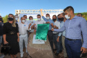 O governador Carlos Massa Ratinho Junior participou nesta quinta-feira (22) do lançamento da pedra fundamental das novas obras de duplicação da PR-323, no Noroeste do Estado. O trecho que recebe as intervenções tem 6,3 quilômetros, entre Doutor Camargo e o Rio Ivaí, com investimento de R$ 38,3 milhões, fruto da parceria com o Banco Interamericano do Desenvolvimento (BID).- Foto: Geraldo Bubniak/AEN