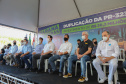 O governador Carlos Massa Ratinho Junior participou nesta quinta-feira (22) do lançamento da pedra fundamental das novas obras de duplicação da PR-323, no Noroeste do Estado. O trecho que recebe as intervenções tem 6,3 quilômetros, entre Doutor Camargo e o Rio Ivaí, com investimento de R$ 38,3 milhões, fruto da parceria com o Banco Interamericano do Desenvolvimento (BID). - Foto: Geraldo Bubniak/AEN