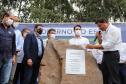O governador Carlos Massa Ratinho Junior lança nesta sexta-feira (23) a pedra fundamental das obras de modernização do Trevo Gauchão e da duplicação da PR-323 no perímetro urbano de Umuarama. O investimento é de R$ 66,1 milhões. 23/04/2021 - Foto: Geraldo Bubniak/AEN