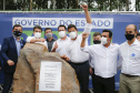 O governador Carlos Massa Ratinho Junior lança  a pedra fundamental das obras de modernização do Trevo Gauchão e da duplicação da PR-323 no perímetro urbano de Umuarama. Foto: Jonathan Campos/AEN