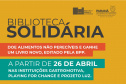 Ação da Biblioteca Pública do Paraná troca doações de alimentos por livros novos&#8203; - Foto/Arte: BPP