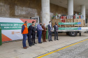 27.04.2021 - Doação de Cilindros da Copel para Sesa.
Secretario Saude Beto Preto, diretor presidente da Copel Daniel Pimentel Slaviero, diretor presidente da Copel Distribuição, Maximiliano Orfalil ,Felipe Leonardo Gomes, gerente geral da Refinaria Presidente Getúlio Vargas (Repar) e Ademar Traiano presidente da Assembleia.
Foto Gilson Abreu/AEN