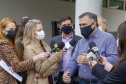 27.04.2021 - Doação de Cilindros da Copel para Sesa.
Secretario Saude Beto Preto, diretor presidente da Copel Daniel Pimentel Slaviero, diretor presidente da Copel Distribuição, Maximiliano Orfalil ,Felipe Leonardo Gomes, gerente geral da Refinaria Presidente Getúlio Vargas (Repar) e Ademar Traiano presidente da Assembleia.
Foto Gilson Abreu/AEN