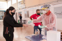 Neste domingo (02) e segunda (03), a Universidade Estadual de Ponta Grossa realiza o Vestibular 2020, adiado por conta da pandemia de Covid-19.  Para a realização presencial das provas, a Coordenadoria de Processos de Seleção adota um rígido protocolo de biossegurança, que teve início na segunda (26), com a testagem dos colaboradores que irão trabalhar nos locais de prova. - Ponta Grossa, 27/04/2021  -  Foto: Jéssica Natal/UEPG