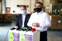 São 303.000 doses da Covishield, da Universidade de Oxford/Astrazeneca/Fiocruz, e 6.200 doses da Coronavac. Doses serão distribuídas às 22 Regionais do Paraná a partir das 8h desta sexta-feira (29). Foto: Ari Dias/AEN