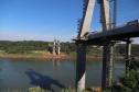 Andamento das obras na  Ponte da Integração Brasil - Paraguai, entre Foz do Iguaçu e Presidente Franco .08/04/2021 - Foto: Geraldo Bubniak/AEN