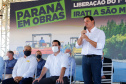 Governador Carlos Massa Ratinho Junior entrega primeiro trecho de pavimentacao da pr 364, Miguel Picheth, que liga Irati a Sao Mateus do Sul. - Irati, 03/05/2021  -  Foto: Rodrigo Félix Leal/Infraestrutura