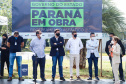 Nesta quarta-feira (05), o Secretário da Infraestrutura e Logística do Paraná, Sandro Alex, acompanhado do reitor da Universidade Estadual de Ponta Grossa, Miguel Sanches Neto, e da prefeita Elizabeth Schmidt, inaugurou o recapeamento asfáltico do campus de Uvaranas.Foto: Rodrigo Felix Leal/SEIL