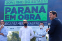 Nesta quarta-feira (05), o Secretário da Infraestrutura e Logística do Paraná, Sandro Alex, acompanhado do reitor da Universidade Estadual de Ponta Grossa, Miguel Sanches Neto, e da prefeita Elizabeth Schmidt, inaugurou o recapeamento asfáltico do campus de Uvaranas.Foto: Rodrigo Felix Leal/SEIL