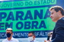 Nesta quarta-feira (05), o Secretário da Infraestrutura e Logística do Paraná, Sandro Alex, acompanhado do reitor da Universidade Estadual de Ponta Grossa, Miguel Sanches Neto, e da prefeita Elizabeth Schmidt, inaugurou o recapeamento asfáltico do campus de Uvaranas.Foto: Rodrigo Felix Leal/SEIL