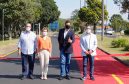 Nesta quarta-feira (05), o Secretário da Infraestrutura e Logística do Paraná, Sandro Alex, acompanhado do reitor da Universidade Estadual de Ponta Grossa, Miguel Sanches Neto, e da prefeita Elizabeth Schmidt, inaugurou o recapeamento asfáltico do campus de Uvaranas.Foto: Rodrigo Felix Leal/SEIL