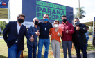 Nesta quarta-feira (05), o Secretário da Infraestrutura e Logística do Paraná, Sandro Alex, acompanhado do reitor da Universidade Estadual de Ponta Grossa, Miguel Sanches Neto, e da prefeita Elizabeth Schmidt, inaugurou o recapeamento asfáltico do campus de Uvaranas.Foto: Rodrigo Felix Leal/SEIL