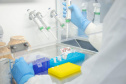 A Universidade Estadual de Ponta Grossa (UEPG), por meio do Laboratório Universitário de Análises Clínicas (Luac), iniciou na manhã desta quarta-feira (12) as testagens da Covid-19 com o método RT-PCR. O início dos testes acontece após a autorização da Vigilância Sanitária e do Laboratório Central do Estado do Paraná (Lacen). Ponta Grossa, 12/05/2021  -  Foto: Jéssica Natal/UEPG