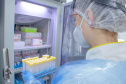 A Universidade Estadual de Ponta Grossa (UEPG), por meio do Laboratório Universitário de Análises Clínicas (Luac), iniciou na manhã desta quarta-feira (12) as testagens da Covid-19 com o método RT-PCR. O início dos testes acontece após a autorização da Vigilância Sanitária e do Laboratório Central do Estado do Paraná (Lacen). Ponta Grossa, 12/05/2021  -  Foto: Jéssica Natal/UEPG