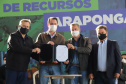 O governador Carlos Massa Ratinho Junior anuncia nesta quinta-feira (13) novos recursos para Arapongas, no Norte do Paraná. São investimentos para a Santa Casa, estradas rurais, pavimentação de ruas e avenidas, um parque urbano e moradias populares. 13/05/2021 - Foto: Geraldo Bubniak/AEN