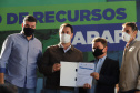 O governador Carlos Massa Ratinho Junior anuncia nesta quinta-feira (13) novos recursos para Arapongas, no Norte do Paraná. São investimentos para a Santa Casa, estradas rurais, pavimentação de ruas e avenidas, um parque urbano e moradias populares. 13/05/2021 - Foto: Geraldo Bubniak/AEN