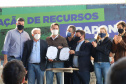 O governador Carlos Massa Ratinho Junior anuncia nesta quinta-feira (13) novos recursos para Arapongas, no Norte do Paraná. São investimentos para a Santa Casa, estradas rurais, pavimentação de ruas e avenidas, um parque urbano e moradias populares. 13/05/2021 - Foto: Geraldo Bubniak/AEN
