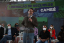 O município de Cambé, no Norte do Estado, vai receber 434 novas casas. O anúncio foi feito pelo governador Carlos Massa Ratinho Junior nesta quinta-feira (13) no mesmo evento que liberou R$ 3 milhões para o município. - Cambé, 13/05/2021  -  foto: Ari Dias/AEN