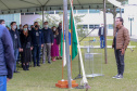 Uma cerimônia no jardim do Palácio Iguaçu, em Curitiba, realizada na manhã deste sábado (15), marcou a abertura oficial da 26ª edição da Marcha para Jesus. Ao lado de pastores de diferentes denominações religiosas da capital, o governador Carlos Massa Ratinho Junior e a primeira-dama Luciana Saito Massa acompanharam a solenidade, além de outras autoridades. O evento faz parte do Calendário Oficial do Estado. - Curitiba, 15/05/2021 - Foto: Valdelino Pontes