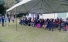Uma cerimônia no jardim do Palácio Iguaçu, em Curitiba, realizada na manhã deste sábado (15), marcou a abertura oficial da 26ª edição da Marcha para Jesus. Ao lado de pastores de diferentes denominações religiosas da capital, o governador Carlos Massa Ratinho Junior e a primeira-dama Luciana Saito Massa acompanharam a solenidade, além de outras autoridades. O evento faz parte do Calendário Oficial do Estado. - Curitiba, 15/05/2021 - Foto: Valdelino Pontes