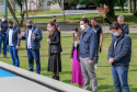 Uma cerimônia no jardim do Palácio Iguaçu, em Curitiba, realizada na manhã deste sábado (15), marcou a abertura oficial da 26ª edição da Marcha para Jesus. Ao lado de pastores de diferentes denominações religiosas da capital, o governador Carlos Massa Ratinho Junior e a primeira-dama Luciana Saito Massa acompanharam a solenidade, além de outras autoridades. O evento faz parte do Calendário Oficial do Estado. - Curitiba, 15/05/2021 - Foto: Valdelino Pontes
