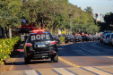 Equipes policiais do Batalhão de Operações Especiais (Bope), treinadas para dar suporte às unidades de área da PM nas ocorrências de maior periculosidade, estão na região de Cascavel nesta semana. A Operação Pronta Resposta IV foi lançada nesta terça-feira (18), no centro da cidade, com a participação do subcomandante-geral da PM, coronel Rui Noé Barroso Torres. - -  Cascavel, 18/05/2021  -  Foto: PMPR/SESP-PR