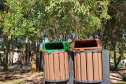 Durante a entrega do selo Aterro Zero, no Parque Estadual Vila Velha, nos Campos Gerais, nesta quarta-feira (19), o secretário do Desenvolvimento Sustentável e do Turismo, Márcio Nunes, destacou que o parque entra para hostoria do país e atende o conceito de sustentabilidade do Governo do Estado. Na foto, os sacos dos lixos sao produzidos pelo projeto, com reciclagem de plasticos. - Vila Velha, 19/05/2021  -  Foto: SEDEST/IAT