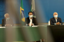 A nova concessão das rodovias que cortam o Paraná será baseada em torno da menor tarifa oferecida ao usuário, sem limite de desconto na disputa na Bolsa de Valores, arrumando a modelagem de acordo com o anseio da população. A alteração na proposta original foi anunciada pelo governador Carlos Massa Ratinho Junior durante entrevista coletiva nesta sexta-feira (21), no Palácio Iguaçu, em Curitiba, e é resultado das seguidas reuniões em Brasília (DF) do início desta semana. Foto: Ari Dias/AEN