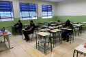 Mais escolas voltam às aulas presenciais no Paraná. Junto aos outros 200 colégios reabertos há 14 dias, a retomada permite que mais 40 mil estudantes, de 28 Núcleos Regionais de Educação (NREs), que englobam aproximadamente 150 municípios, voltem para a sala de aula  -  Curitiba, 24/05/2021  -  Foto: SEED