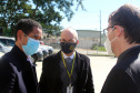 Assinatura de Termo de Cooperação Técnica para exames de patologia entre a Polícia Científica e o Complexo Hospitalar do Trabalhador. Na foto o secretário da Segurança Pública, Romulo Marinho  Soares, o Diretor-Geral da Polícia Científica, Luiz Rodrigo Grochoki e o Diretor do Instituto Médico Lega, André Ribeiro Langowiski