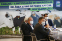 “Esse é o maior anúncio para o agronegócio paranaense nos últimos 50 anos”. Esse é o sentimento do governador Carlos Massa Ratinho Junior ao comemorar o novo status de área livre de febre aftosa sem vacinação, concedido pela Organização Mundial da Saúde Animal (OIE) nesta quinta-feira (27). Foto: Jonathan Campos/AEN