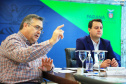 Governador Carlos Massa Ratinho Junior durante reunião com o secretário da Saúde, Beto Preto  -  Curitiba, 11/06/2021  -  Foto: José Fernando Ogura/AEN