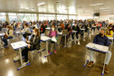 Profissionais de educação básica e do ensino superior de Maringá comparecem ao Restaurante Universitário  -  Foto: UEM
 