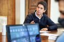 O Governo do Estado e o G7, grupo formado pelas principais entidades do setor produtivo paranaense, se reuniram nesta quarta-feira (16), por videoconferência, para discutir propostas conjuntas e mostrar o que já tem sido feito para incentivar a retomada econômica e apoiar os setores mais atingidos pela crise causada pela pandemia de Covid-19. 
. Foto: José Fernando Ogura/AEN
