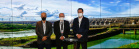 Os governadores do Paraná, Carlos Massa Ratinho Junior, e do Mato Grosso do Sul, Reinaldo Azambuja, que representam dois dos quatro estados que compõem o Conselho de Desenvolvimento de Integração Sul (Codesul), estão articulando a participação da Itaipu Binacional no plano de desenvolvimento integrado do bloco até 2040. Foto: Jonathan Campos/AEN