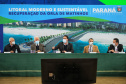 O governador Carlos Massa Ratinho Junior lançou nesta segunda-feira (21), no Palácio Iguaçu, o edital de licitação da primeira fase das obras de recuperação da orla de Matinhos, no Litoral do Paraná.  -  Curitiba, 21/06/2021  -  Foto: José Fernando Ogura/AEN