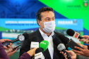 O governador Carlos Massa Ratinho Junior lançou nesta segunda-feira (21), no Palácio Iguaçu, o edital de licitação da primeira fase das obras de recuperação da orla de Matinhos, no Litoral do Paraná.  -  Curitiba, 21/06/2021  -  Foto: José Fernando Ogura/AEN