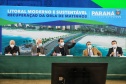 O governador Carlos Massa Ratinho Junior lançou nesta segunda-feira (21), no Palácio Iguaçu, o edital de licitação da primeira fase das obras de recuperação da orla de Matinhos, no Litoral do Paraná.  -  Curitiba, 21/06/2021  -  Foto: José Fernando Ogura/AEN