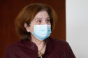 Servidora da secretaria estadual da Saúde há mais de 32 anos, sendo 12 à frente do Sistema Estadual de Transplantes (SET/PR), Arlene Terezinha Cagol Garcia Badoch, foi responsável por revolucionar o trabalho de doações e transplantes de órgãos no Paraná, fazendo com o que o Estado se destacasse mundialmente. Foto: Jonathan Campos/AEN
