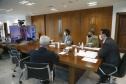 O governador Carlos Massa Ratinho Junior se reuniu nesta segunda-feira (21), por videoconferência, com a diretoria do Banco Mundial (BIRD) para alinhar as etapas de contratação de uma linha de crédito no valor de US$ 130 milhões (R$ 654 milhões na cotação atual). Foto: Jonathan Campos/AEN
