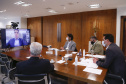 O governador Carlos Massa Ratinho Junior se reuniu nesta segunda-feira (21), por videoconferência, com a diretoria do Banco Mundial (BIRD) para alinhar as etapas de contratação de uma linha de crédito no valor de US$ 130 milhões (R$ 654 milhões na cotação atual). Foto: Jonathan Campos/AEN
